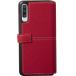 Folio Samsung Galaxy A70 Sellier avec bouton laqu&eacute; Rouge