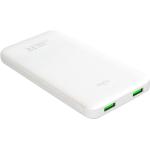Powerbank 10000mAh 2 ports USB A Blanc