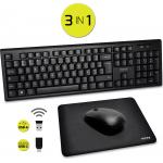 Pack Wireless Keyboard + Mouse + Pad Black