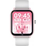 Montre connectée ICE SMART Junior 3.0 Rectangulaire avec Bracelet Silicone Rose / Blanc